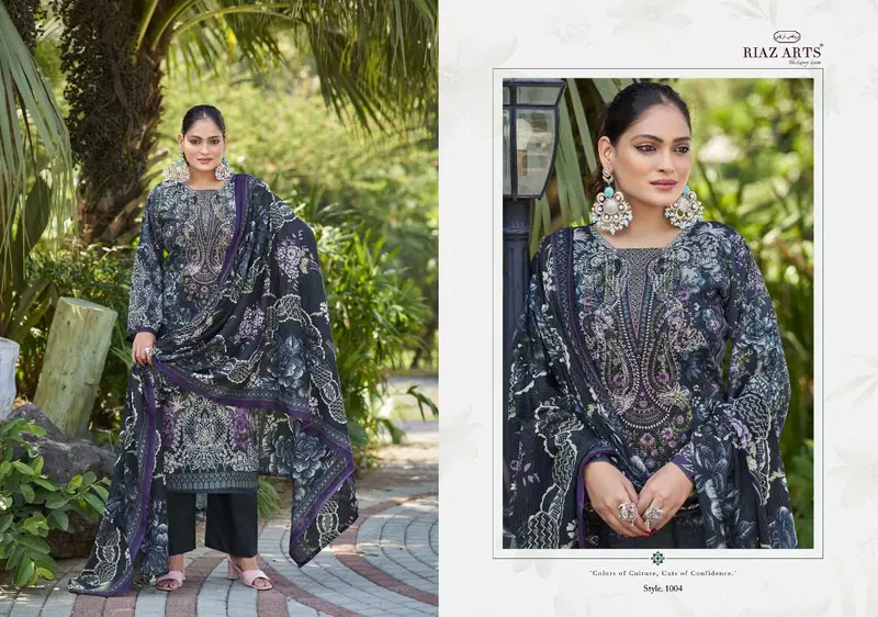Musafir Vol 24 By Riaz Arts Lawn Digital Printed Dress Material Suppliers In India